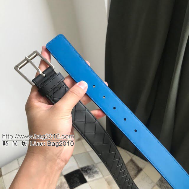 BV高端男士皮帶 寶緹嘉intreccio編織雙面啞光小牛皮腰帶  jjp1539